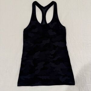 Lululemon Nulu Racerback Tank Top in Gray Camo